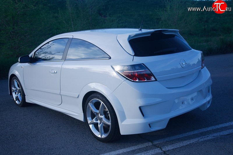 10 399 р. Задний бампер DM-Style  Opel Astra  H GTC (2004-2009) хэтчбек 3 дв. дорестайлинг, хэтчбек 3 дв. рестайлинг (Без сетки, Неокрашенный)  с доставкой в г. Санкт‑Петербург