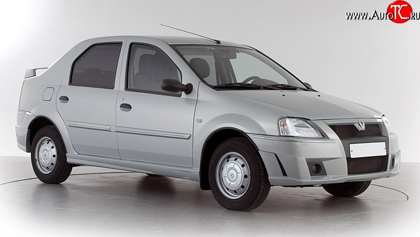 1 049 р. Молдинги (накладки на двери) Классик 2 Renault Logan 1 дорестайлинг (2004-2010) (Неокрашенные)  с доставкой в г. Санкт‑Петербург