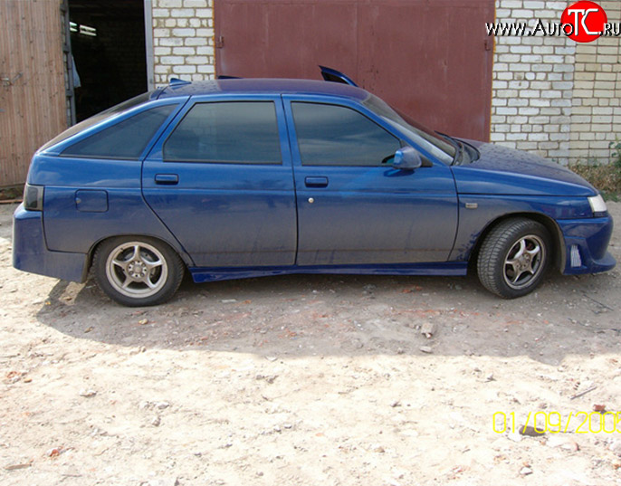 1 299 р. Пороги накладки M-VRS Лада 2110 седан (1995-2007) (Неокрашенные)  с доставкой в г. Санкт‑Петербург