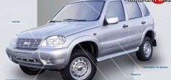 499 р. Накладки на зеркала Кураж 2 до 2005 года  Chevrolet Niva  2123 (2002-2008), Лада 2123 (Нива Шевроле) (2002-2008) (Неокрашенные)  с доставкой в г. Санкт‑Петербург. Увеличить фотографию 2