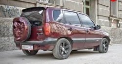 3 899 р. Чехол запасного колеса Трофей Снайпера Chevrolet Niva 2123 дорестайлинг (2002-2008) (Неокрашенный)  с доставкой в г. Санкт‑Петербург. Увеличить фотографию 2