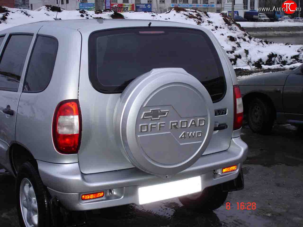 3 659 р. Бокс запасного колеса Off-Road  Chevrolet Niva  2123 (2009-2020), Лада 2123 (Нива Шевроле) (2002-2021), Лада Нива Трэвел (2021-2024) (Неокрашенный)  с доставкой в г. Санкт‑Петербург