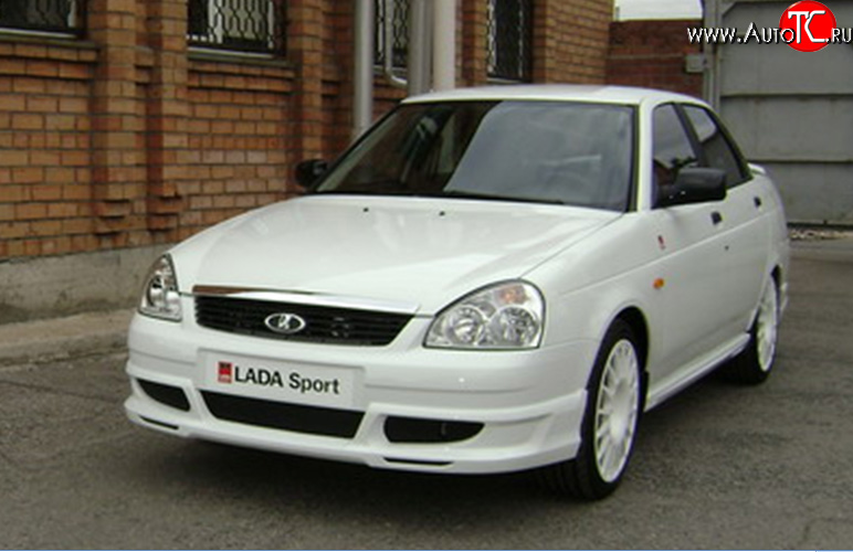 3 699 р. Накладка переднего бампера Lada Priora Sport  Лада Приора ( 2170,  2171,  2172,  21728) (2007-2018) седан дорестайлинг, универсал дорестайлинг , хэтчбек дорестайлинг, купе дорестайлинг, купе рестайлинг, седан рестайлинг, универсал рестайлинг, хэтчбек рестайлин (Неокрашенная)  с доставкой в г. Санкт‑Петербург