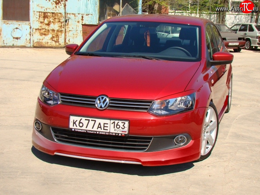 1 149 р. Реснички Racing Volkswagen Polo 5 седан дорестайлинг (2009-2015) (Неокрашенные)  с доставкой в г. Санкт‑Петербург