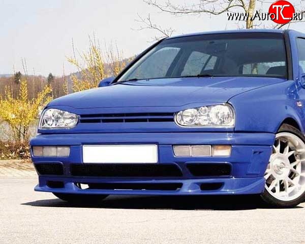 4 399 р. Накладка переднего бампера Fast V2 Volkswagen Golf 3 (1991-1998)  с доставкой в г. Санкт‑Петербург