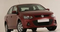 7 249 р. Передний бампер Sport Volkswagen Polo 5 седан дорестайлинг (2009-2015) (Неокрашенный)  с доставкой в г. Санкт‑Петербург. Увеличить фотографию 1