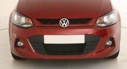 7 249 р. Передний бампер Sport Volkswagen Polo 5 седан дорестайлинг (2009-2015) (Неокрашенный)  с доставкой в г. Санкт‑Петербург. Увеличить фотографию 2