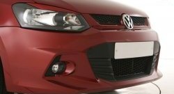 7 249 р. Передний бампер Sport Volkswagen Polo 5 седан дорестайлинг (2009-2015) (Неокрашенный)  с доставкой в г. Санкт‑Петербург. Увеличить фотографию 3