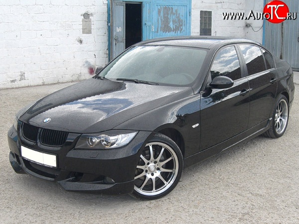 5 999 р. Накладка переднего бампера AC Shnitzer  BMW 3 серия  E90 (2004-2008) седан дорестайлинг (Неокрашенная)  с доставкой в г. Санкт‑Петербург