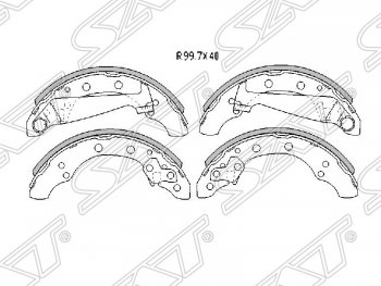 Колодки тормозные SAT (передние) Skoda Fabia Mk1 седан рестайлинг (2004-2008)