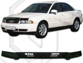 1 749 р. Дефлектор капота CA-Plastiс  Audi A4 ( B5 8D2 седан,  B5 8D5 универсал) (1996-2001) 1-ый рестайлинг, 1-ый рестайлинг, 2-ой рестайлинг, 2-ой рестайлинг (Classic черный, Без надписи)  с доставкой в г. Санкт‑Петербург. Увеличить фотографию 1