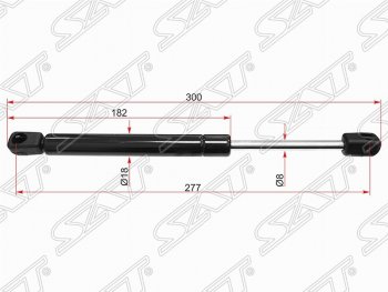 719 р. Упор капота SAT (газовый)  Audi A4  B5 8D2 седан (1994-2001), Audi TT  8N (1998-2006), Skoda Fabia  Mk1 (2004-2008), Volkswagen Bora (1998-2005), Volkswagen Jetta  A4 (1998-2005), Volkswagen Passat  B5 (1996-2000)  с доставкой в г. Санкт‑Петербург. Увеличить фотографию 1