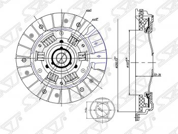 Комплект сцепления SAT (1.4) Volkswagen Polo 9N1 хэтчбэк 5 дв. дорестайлинг (2001-2005)