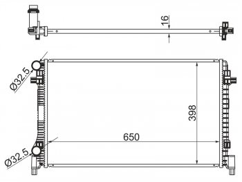 4 599 р. Радиатор двигателя SAT (трубчатый, МКПП / АКПП, 1,8 / 2,0)  Audi A3 (8VS седан,  8VA хэтчбэк 5 дв.,  8V1), TT (8S), Seat Leon (5F хэтчбэк 5 дв.,  5F), Skoda Octavia (A7), Superb (B8 (3V),  B8 (3V5)), Volkswagen Golf (7), Passat (B8,  B8.5)  с доставкой в г. Санкт‑Петербург. Увеличить фотографию 1
