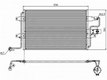 5 399 р. Радиатор кондиционера SAT  Audi A3 (8LA хэтчбэк 5 дв.,  8L1 хэтчбэк 3 дв.), TT (8N), Skoda Octavia (Tour A4 1U2,  Tour A4 1U5), Volkswagen Bora, Golf (4), Jetta (A4)  с доставкой в г. Санкт‑Петербург. Увеличить фотографию 1