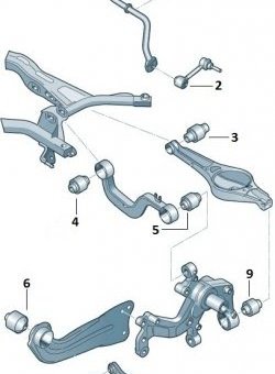 929 р. Полиуретановый сайлентблок поперечного рычага задней подвески Точка Опоры  Audi A3 (8PA хэтчбэк 5 дв.,  8P1 хэтчбэк 3 дв.), Seat Altea (5P), Leon (1P хэтчбэк 5 дв.), Toledo (универсал), Skoda Octavia (A5), Superb (B6 (3T),  B6 (3T5),  (B6) 3T), Yeti, Volkswagen Golf (5), Golf Plus (5), Jetta (A6), Passat (B6), Tiguan (NF), Touran (1T)  с доставкой в г. Санкт‑Петербург. Увеличить фотографию 2