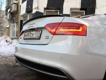 3 399 р. Лип спойлер АВТОКРАТ  Audi A5  8T (2007-2011) дорестайлинг, лифтбэк (Неокрашенный)  с доставкой в г. Санкт‑Петербург. Увеличить фотографию 1