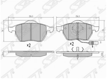 Комплект тормозных колодок SAT (передние) Volkswagen Passat B6 универсал (2005-2010)