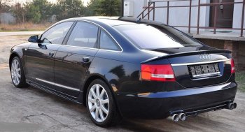 7 049 р. Лип спойлер Racing  Audi A6  C6 (2004-2008) дорестайлинг, седан  с доставкой в г. Санкт‑Петербург. Увеличить фотографию 1