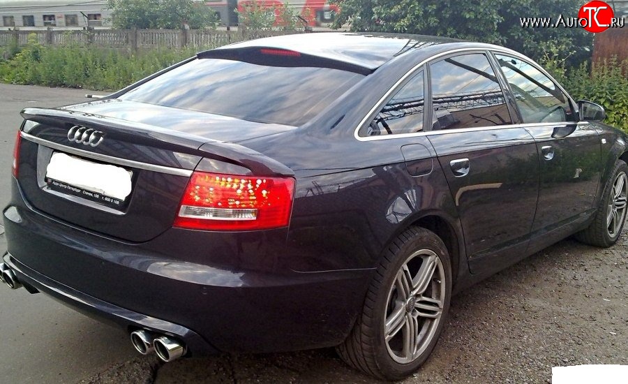 6 999 р. Козырёк на заднее лобовое стекло Sport Audi A6 C6 дорестайлинг, седан (2004-2008)  с доставкой в г. Санкт‑Петербург