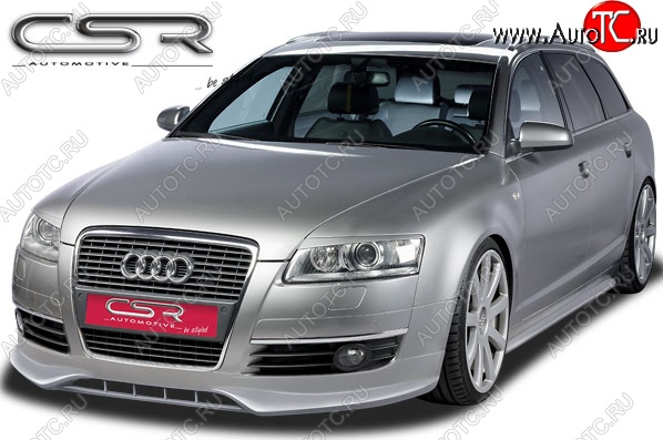 4 999 р. Накладка на передний бампер CSR v2 Audi A6 C6 дорестайлинг, седан (2004-2008)  с доставкой в г. Санкт‑Петербург