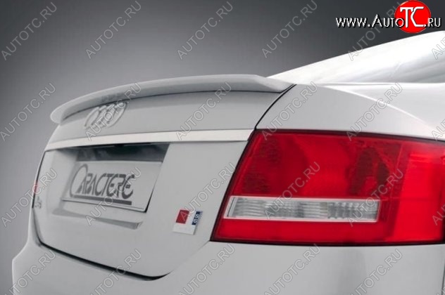 5 649 р. Лип спойлер CT  Audi A6  C6 (2004-2008) дорестайлинг, седан (Неокрашенный)  с доставкой в г. Санкт‑Петербург