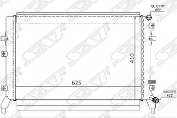 5 249 р. Радиатор двигателя SAT (трубчатый)  Audi A3 (8P1 хэтчбэк 3 дв.,  8PA хэтчбэк 5 дв.), Skoda Superb (B6 (3T),  B6 (3T5),  (B6) 3T), Yeti, Volkswagen Caddy (2K), Eos, Jetta (A5), Passat (B6), Touran (1T)  с доставкой в г. Санкт‑Петербург. Увеличить фотографию 1