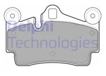 3 699 р. Комплект тормозных колодок (дисковые тормоза) DELPHI Porsche Cayenne 955 (2002-2006)  с доставкой в г. Санкт‑Петербург. Увеличить фотографию 1