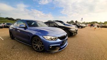 12 999 р. Сплиттер переднего бампера М-Perfomance BMW 4 серия F32 купе дорестайлинг (2013-2017) (цвет: черный матовый)  с доставкой в г. Санкт‑Петербург. Увеличить фотографию 2