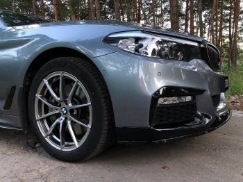 14 999 р. Сплиттер переднего бампера М-Perfomance  BMW 5 серия  G30 (2016-2020) (Черный матовый)  с доставкой в г. Санкт‑Петербург. Увеличить фотографию 10