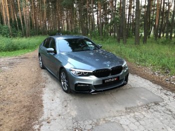 15 999 р. Сплиттер переднего бампера M-Performance  BMW 5 серия  G30 (2016-2020) (Черный глянцевый)  с доставкой в г. Санкт‑Петербург. Увеличить фотографию 12