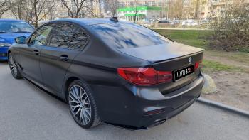 5 999 р. Накладки M-Perfomance под задний бампер (мини-лезвия) Inmax  BMW 5 серия  G30 (2016-2020) дорестайлинг, седан (цвет: черный глянец)  с доставкой в г. Санкт‑Петербург. Увеличить фотографию 11