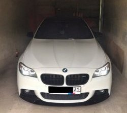 10 849 р. Накладка на передний бампер M-Performance BMW 5 серия F11 дорестайлинг, универсал (2009-2013) (Неокрашенная)  с доставкой в г. Санкт‑Петербург. Увеличить фотографию 2