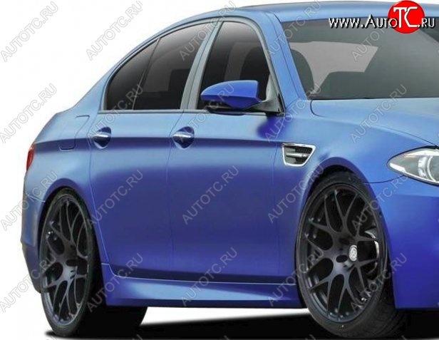 9 049 р. Пороги накладки M-Style BMW 5 серия F10 седан дорестайлинг (2009-2013) (Неокрашенные)  с доставкой в г. Санкт‑Петербург