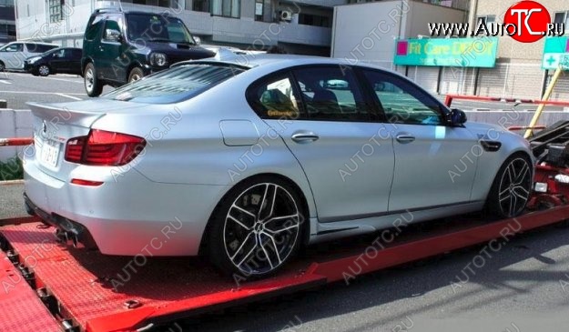 6 749 р. Лип спойлер CT v1 BMW 5 серия F10 седан дорестайлинг (2009-2013) (Неокрашенный)  с доставкой в г. Санкт‑Петербург