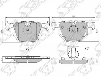 929 р. Колодки тормозные SAT (задние)  BMW X5 ( E70,  F15) - X6  E71  с доставкой в г. Санкт‑Петербург. Увеличить фотографию 1