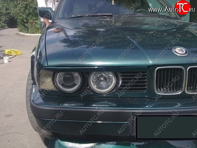 1 649 р. Реснички на фары CT v1 BMW 5 серия E34 седан дорестайлинг (1988-1994) (Неокрашенные)  с доставкой в г. Санкт‑Петербург