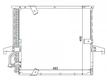 Радиатор кондиционера SAT BMW 3 серия E36 седан (1990-2000)