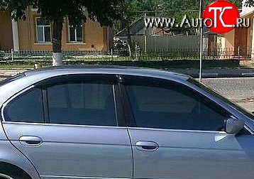 999 р. Комплект дефлекторов окон (ветровиков) 4 шт. (седан) Russtal BMW 5 серия E39 седан рестайлинг (2000-2003)  с доставкой в г. Санкт‑Петербург