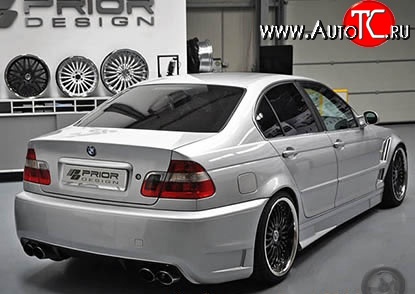 11 799 р. Задний бампер Prior Design BMW 3 серия E46 седан дорестайлинг (1998-2001) (Неокрашенный)  с доставкой в г. Санкт‑Петербург