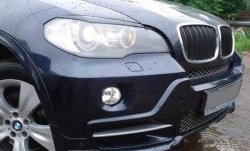 1 499 р. Реснички на фары CT BMW X5 E70 дорестайлинг (2006-2010) (Неокрашенные)  с доставкой в г. Санкт‑Петербург. Увеличить фотографию 2