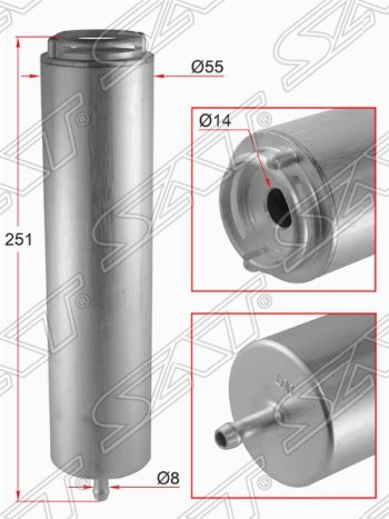 879 р. Топливный фильтр SAT BMW 6 серия E63 дорестайлинг, купе (2003-2007)  с доставкой в г. Санкт‑Петербург. Увеличить фотографию 1