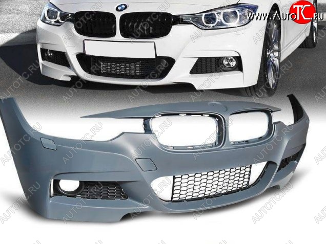 29 949 р. Передний бампер M-pakiet BMW 3 серия F30 седан дорестайлинг (2012-2015) (Неокрашенный)  с доставкой в г. Санкт‑Петербург