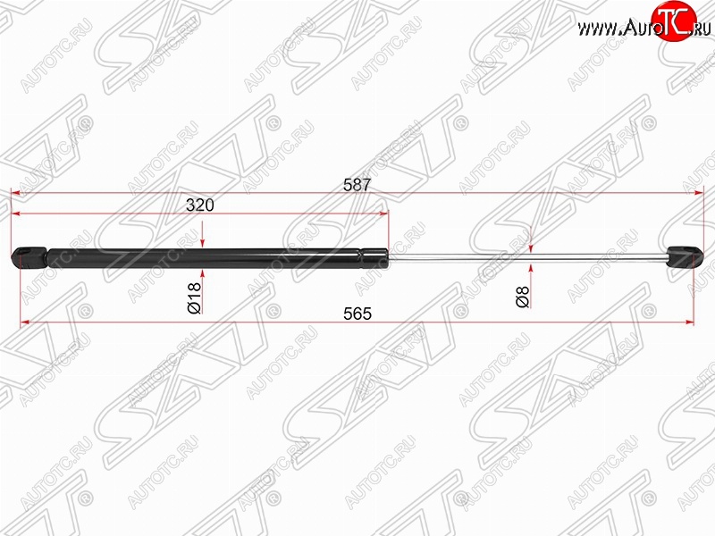 619 р. Упор крышки багажника SAT (газовый)  BMW X1  E84 (2009-2015)  с доставкой в г. Санкт‑Петербург