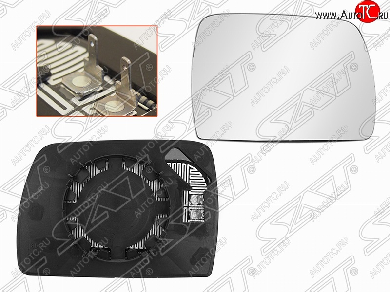 799 р. Правое полотно зеркала SAT (голубой, асферическое с обогревом) BMW X3 E83 (2003-2009)  с доставкой в г. Санкт‑Петербург