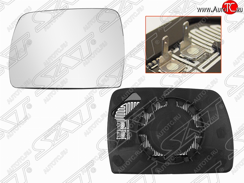 799 р. Левое полотно зеркала SAT (голубой, асферическое с обогревом)  BMW X3  E83 (2003-2009)  с доставкой в г. Санкт‑Петербург