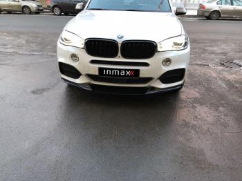 21 999 р. Сплиттер переднего бампера M-Performance  BMW X6  F16 (2014-2020) (цвет: черный глянец)  с доставкой в г. Санкт‑Петербург. Увеличить фотографию 5