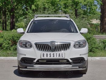 17 399 р. Защита переднего бампера (2 трубыØ42 мм, нержавейка) Russtal Brilliance V5 (2012-2018)  с доставкой в г. Санкт‑Петербург. Увеличить фотографию 2