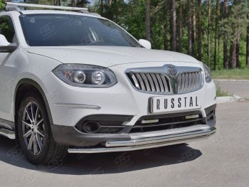 17 399 р. Защита переднего бампера (2 трубыØ42 мм, нержавейка) Russtal Brilliance V5 (2012-2018)  с доставкой в г. Санкт‑Петербург. Увеличить фотографию 4