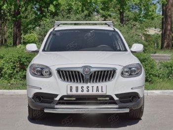 10 449 р. Одинарная защита переднего бампера из трубы d63 мм Russtal Brilliance V5 (2012-2018)  с доставкой в г. Санкт‑Петербург. Увеличить фотографию 3